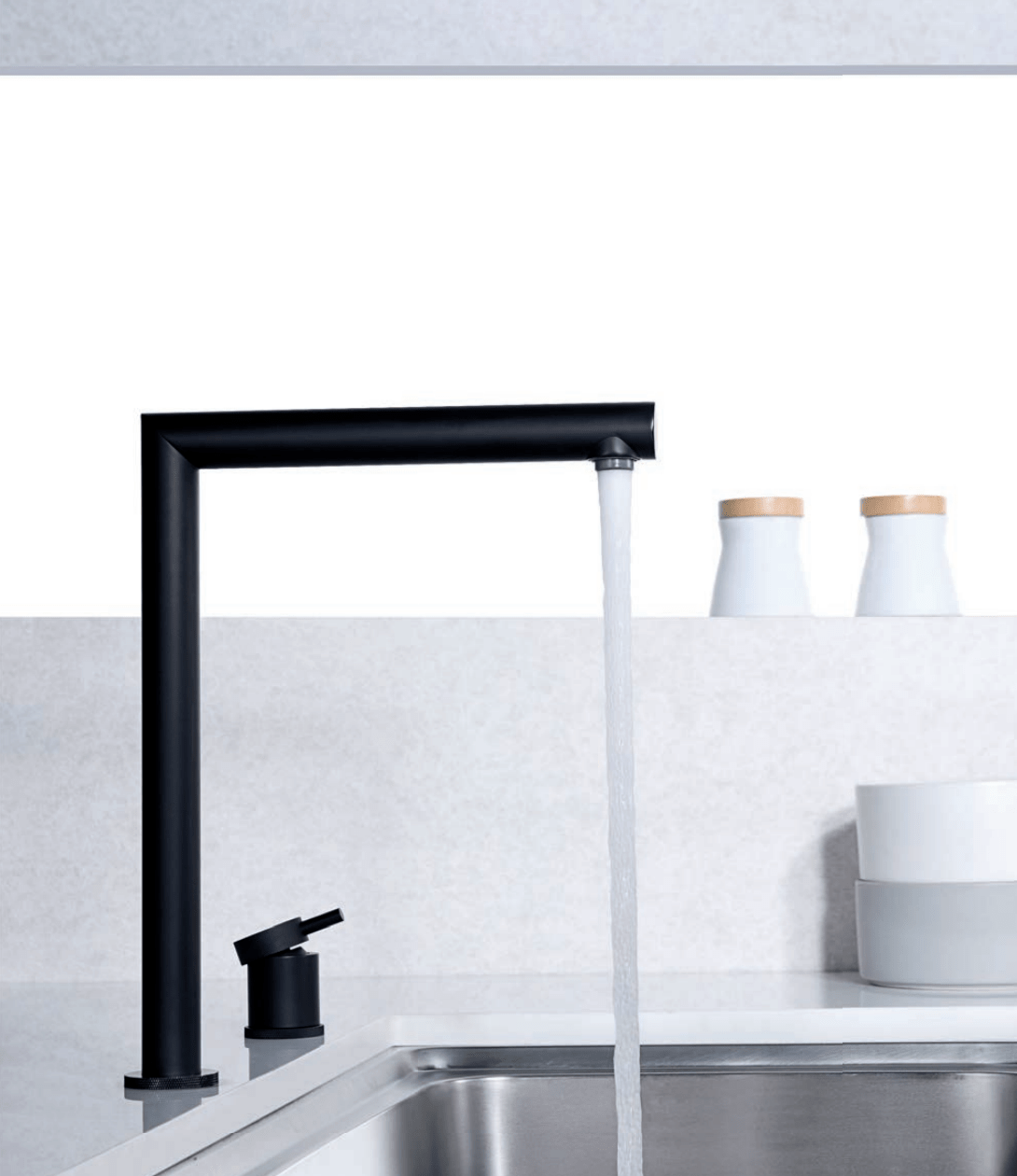 Robinet mitigeur de cousine série Itaca Noir mat - Robinets