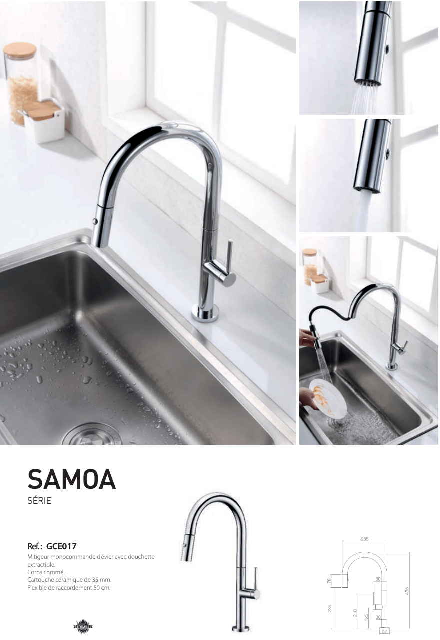 Robinet mitigeur de cousine série Samoa - Robinets