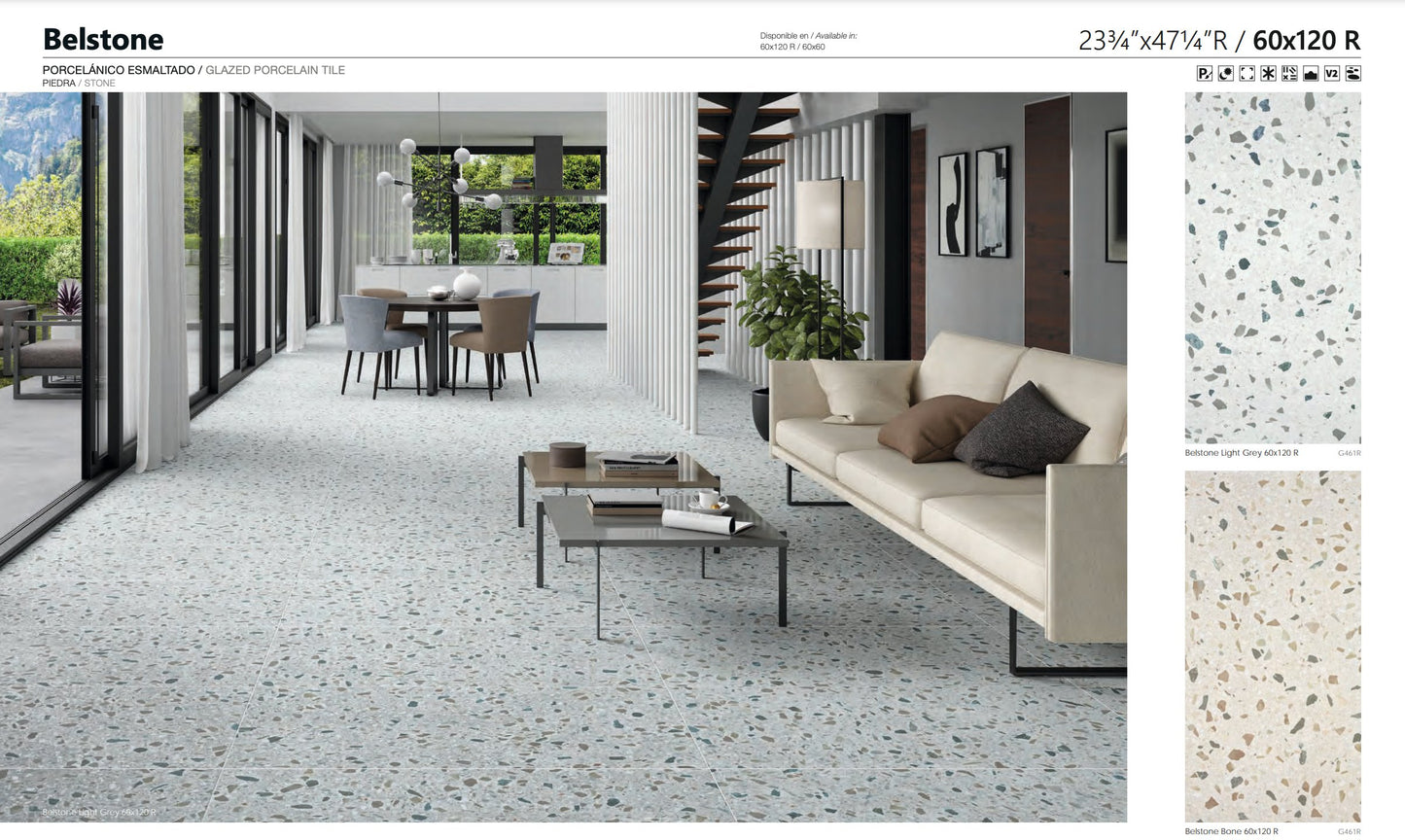 Carrelage - Ceramica - BELSTONE - plusieurs tailles et couleurs - Carrelage sol