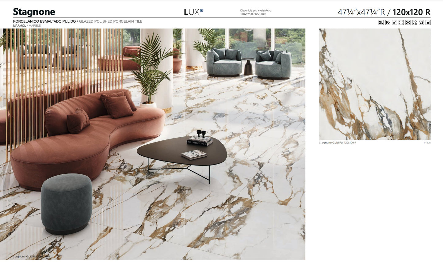 Carrelage - Ceramica STAGNONE GOLD Rectifié - Carrelage sol