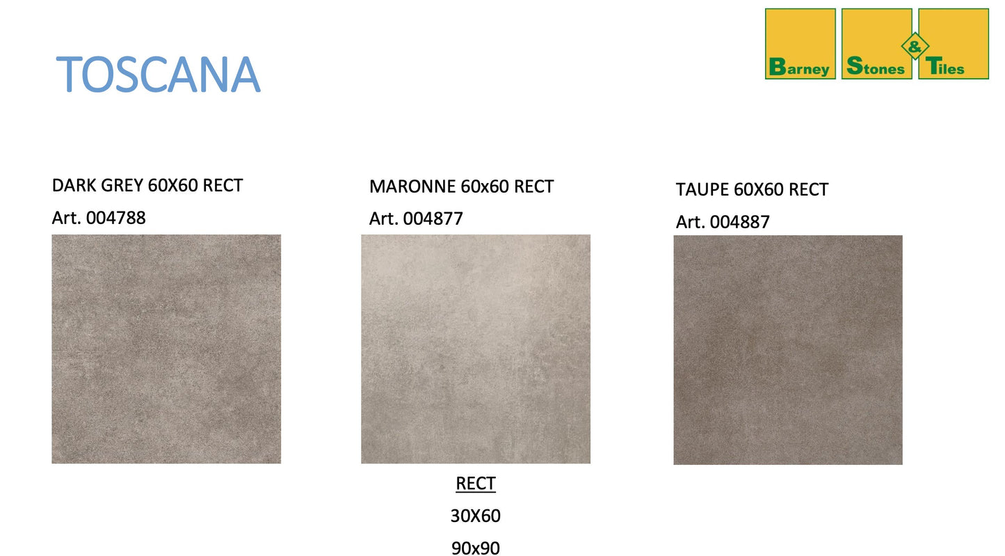 Carrelage express 72h - Toscana - Rectifié - plusieurs tailles et couleurs - Carrelage