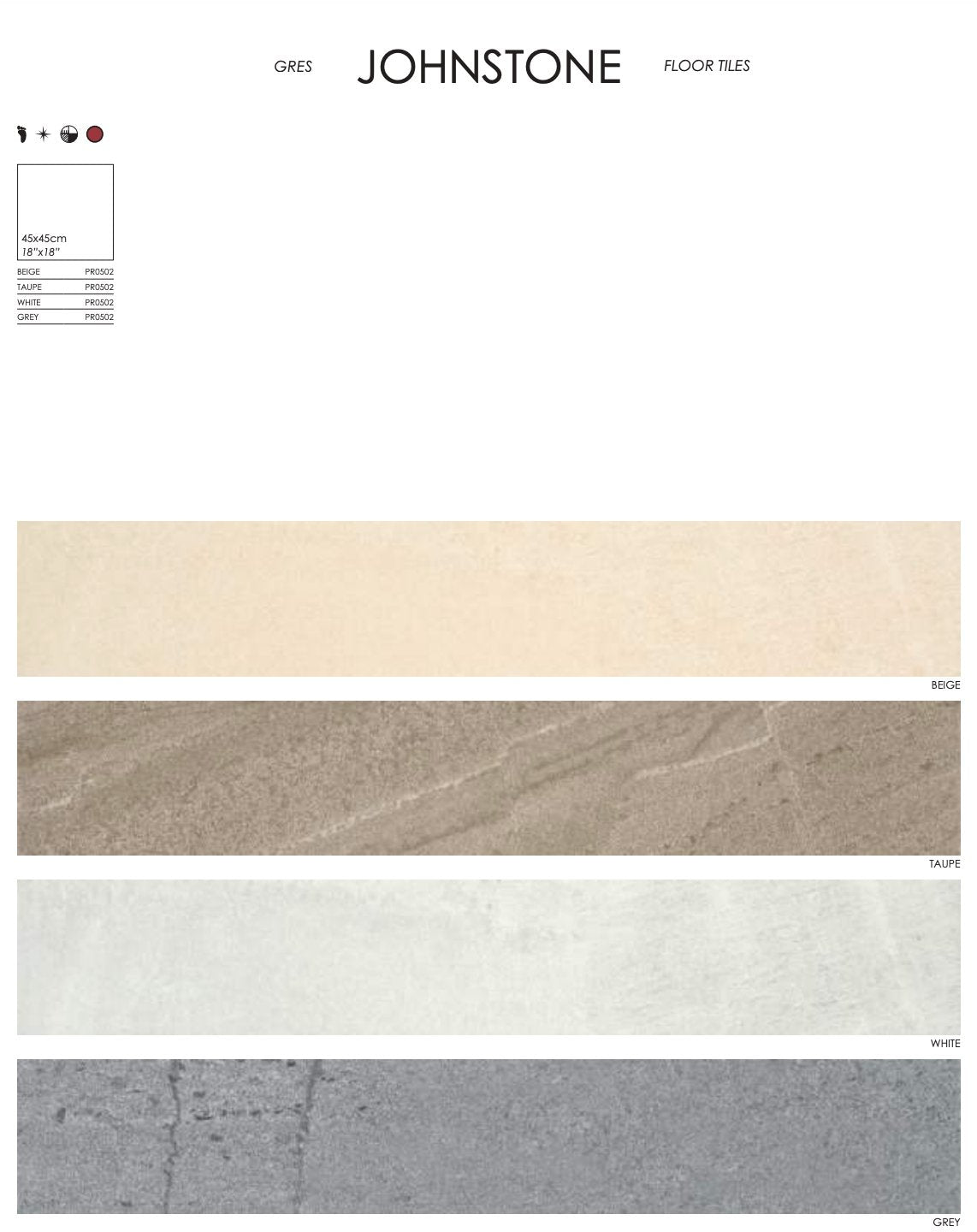 Carrelage - Porcelaine Johnstone - 45x45 - Carrelage sol et mur