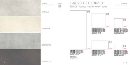 Carrelage - Lago di Como - Rectifié - plusieurs tailles