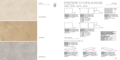 Carrelage - Pierre d'Orleans - Rectifié - plusieurs tailles