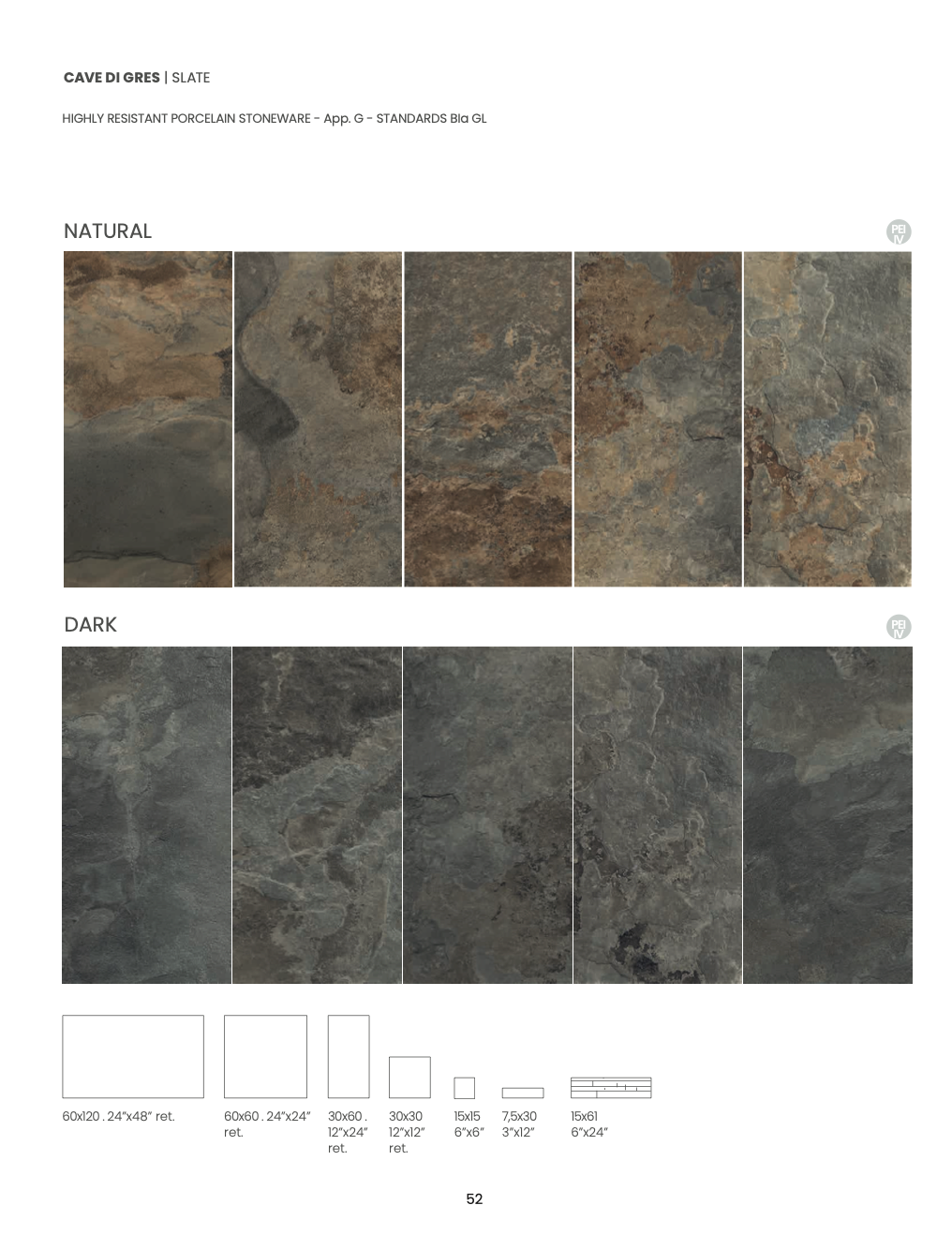 Carrelage - Slate - Rectifié - plusieurs couleurs