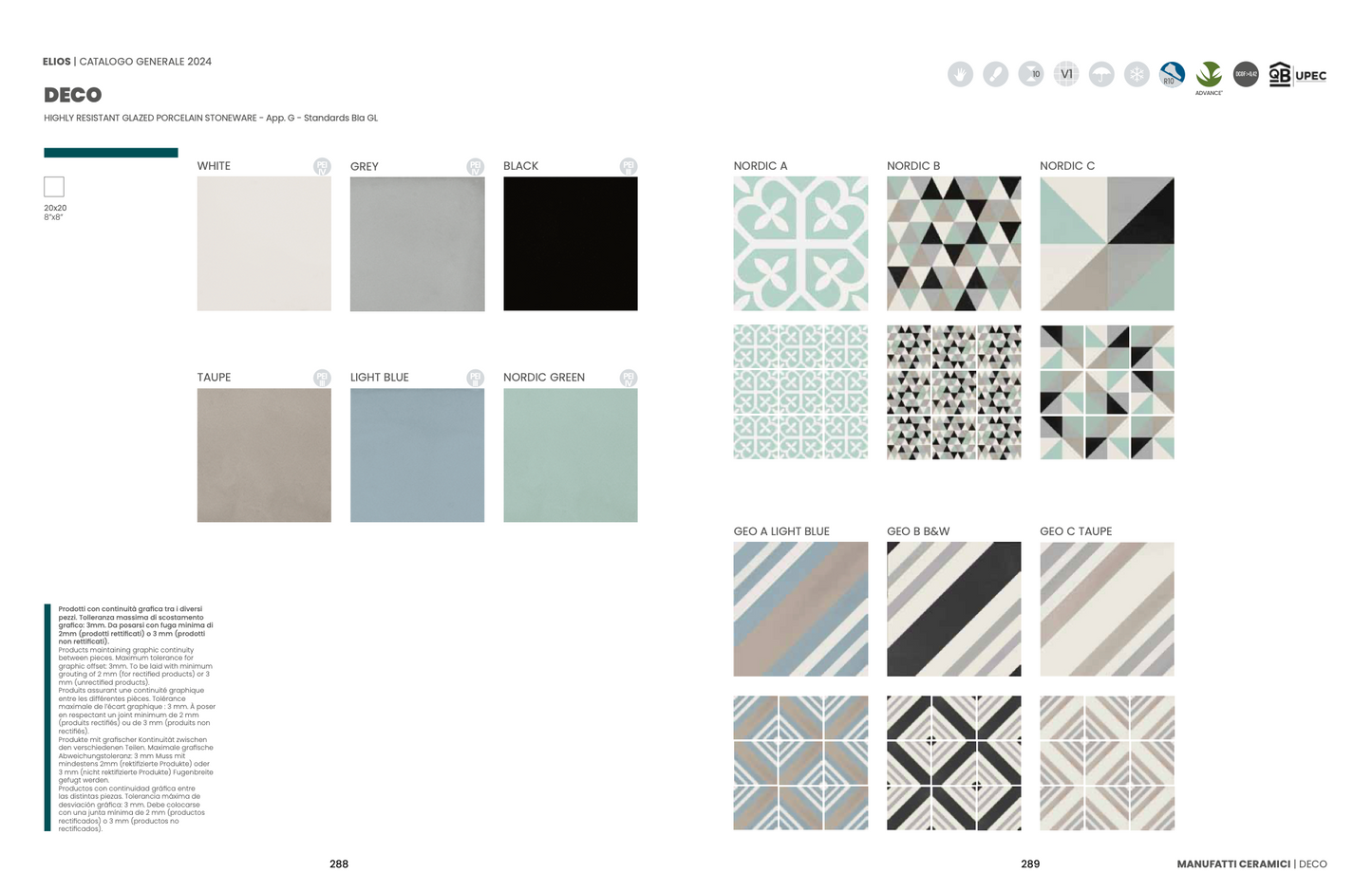 Carrelage - Deco - Rectifié - plusieurs couleurs