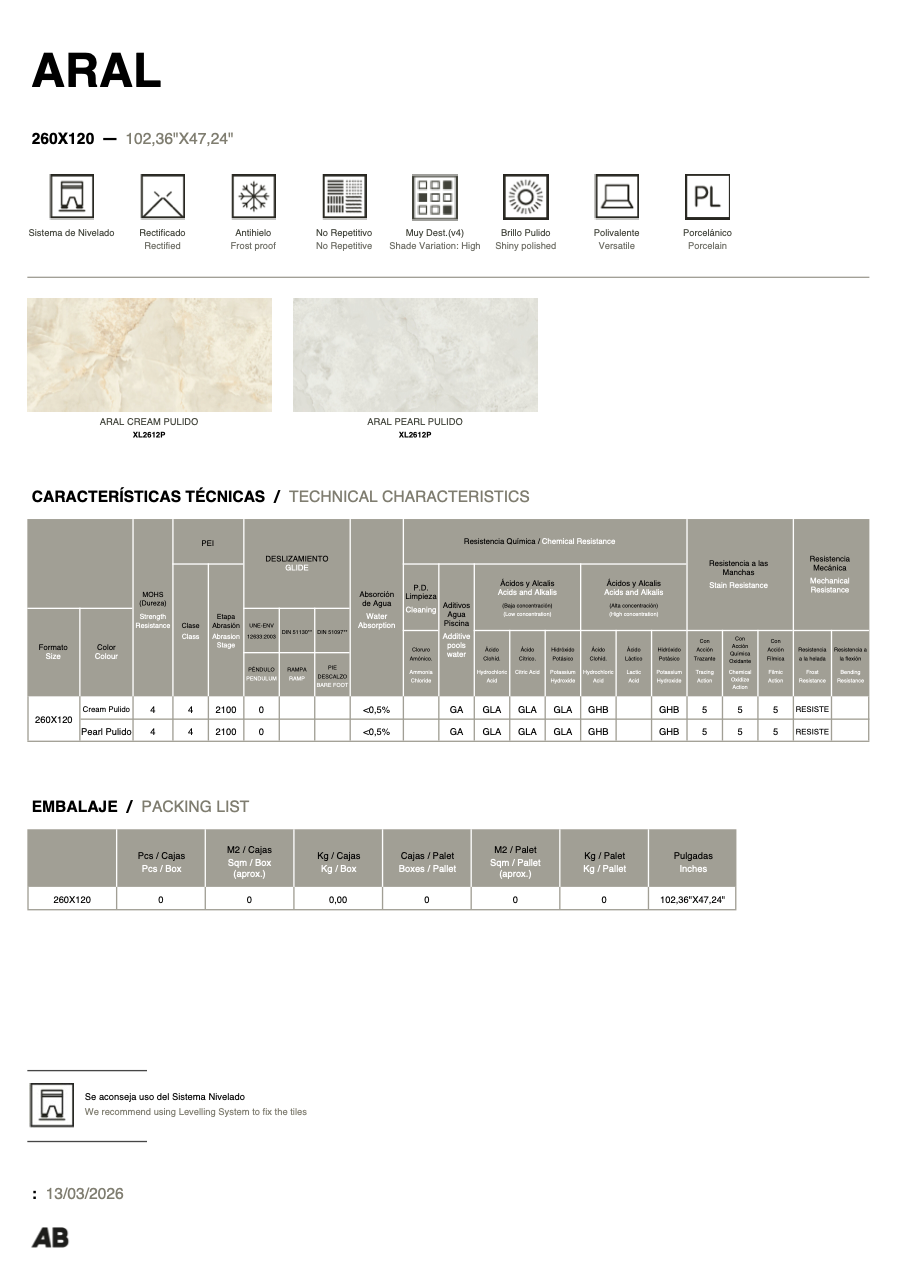 Carrelage - Aral- Rectifié - Porcelaine - Plusieurs couleurs