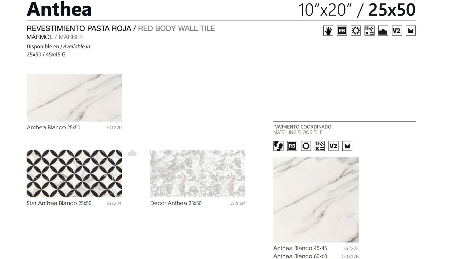 Carrelage - Ceramica ANTHEA - plusieurs tailles et couleurs - Carrelage mural
