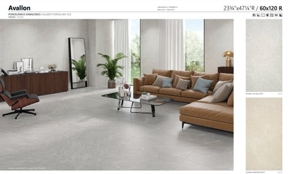 Carrelage - Ceramica AVALLON - Rectifié - plusieurs tailles et couleurs - Carrelage sol