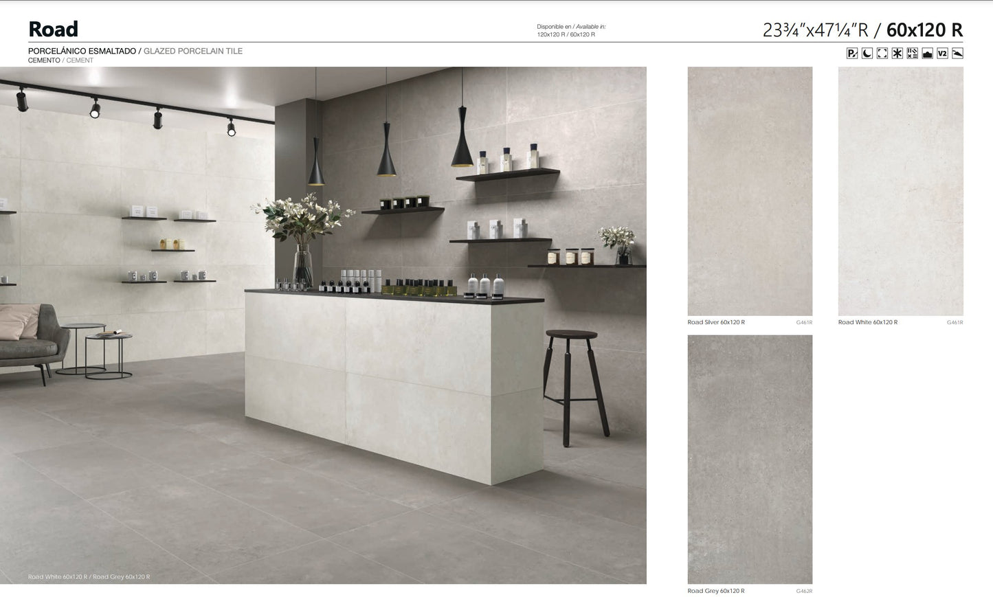 Carrelage - Ceramica ROAD - Plusieurs tailles et couleurs - Carrelage sol