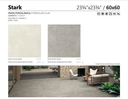 Carrelage - Ceramica STARK 60x60 - Satiné - Carrelage sol