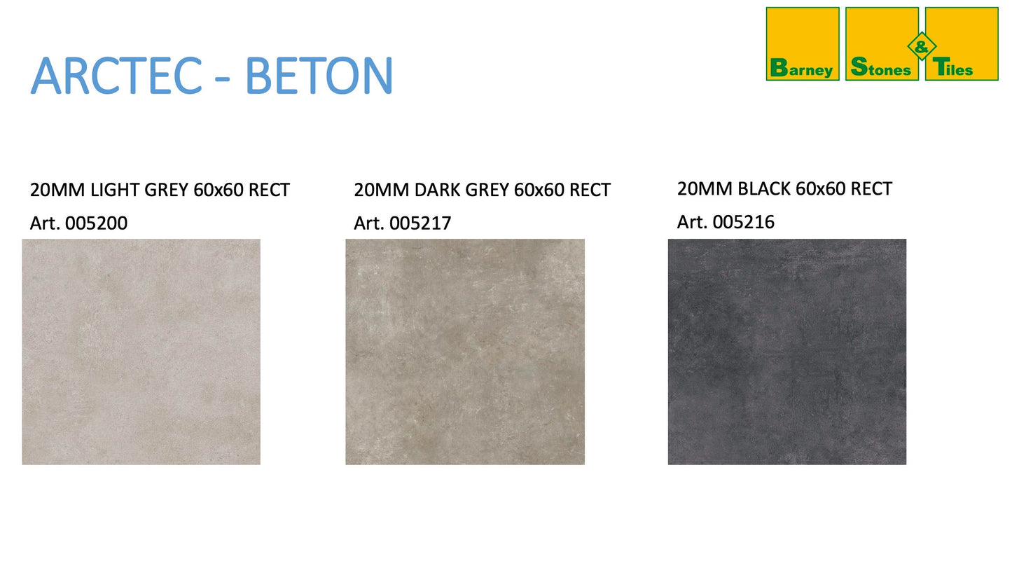 Carrelage express 72h - Arctec Beton - Rectifié - 60x60cm - Dalle 20mm - Carrelage