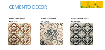 Carrelage express 72h - Cemento Decor - 45x45cm - Rectifié - Carrelage