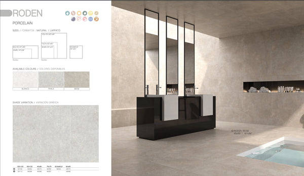 Carrelage - RODEN Porcelaine - Mate - Rectifié – Infinity Carrelage ...